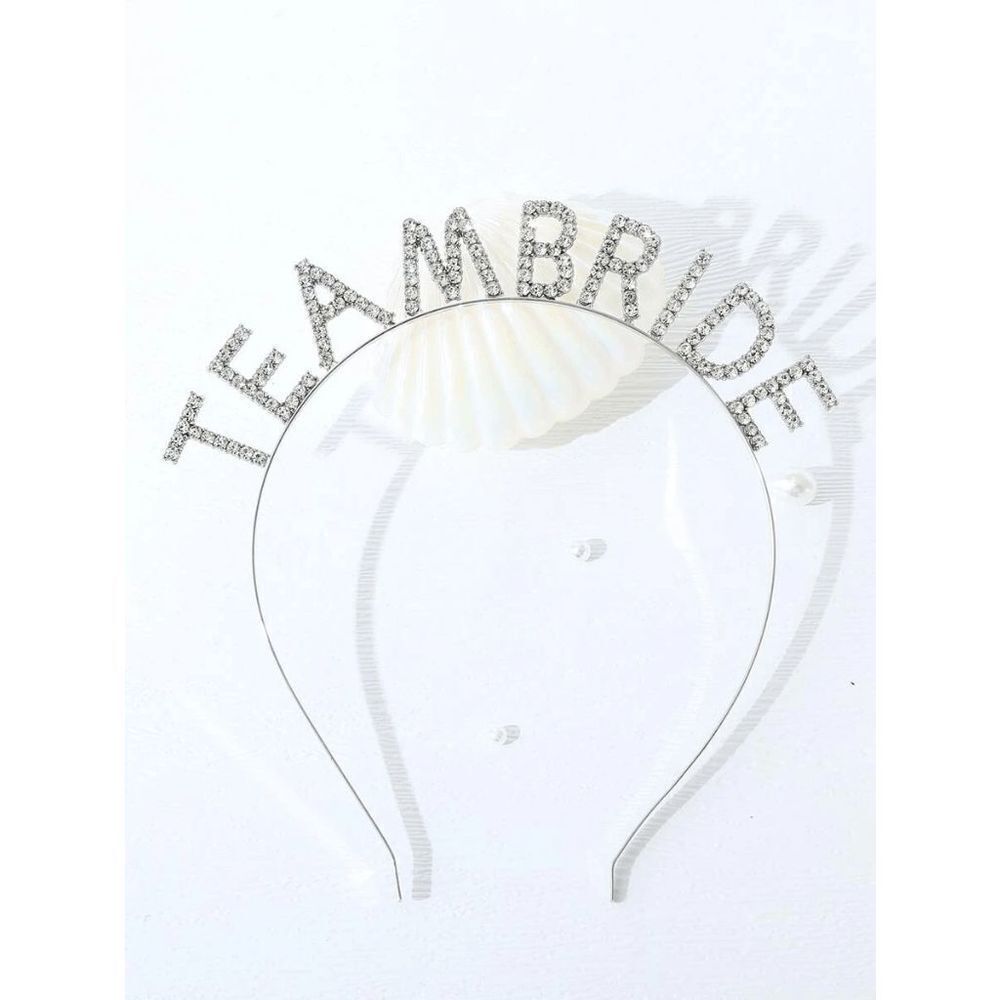"Team Bride" Rhinestone Headband Tiara